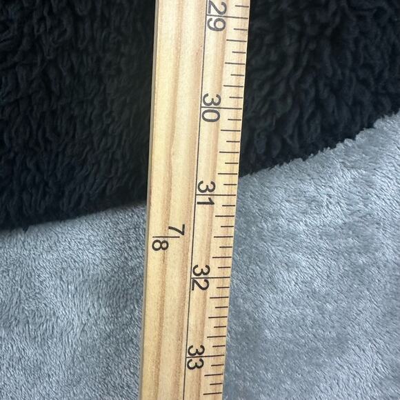 Hugs From Soft Surroundings Size S Cardigan Black Fleece Button Front Pocket - Picture 6 of 7